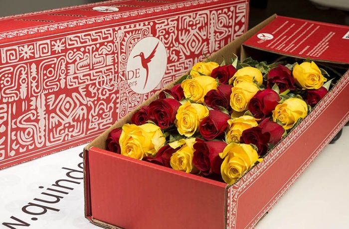 luxury autumn roses box pack red yellow